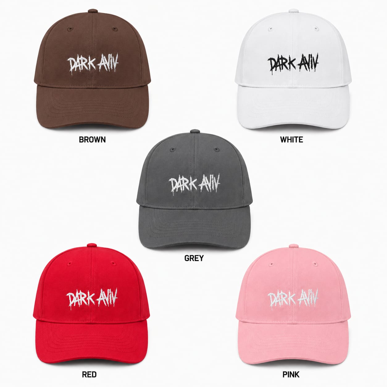 Baseball Caps — 5 Colorways