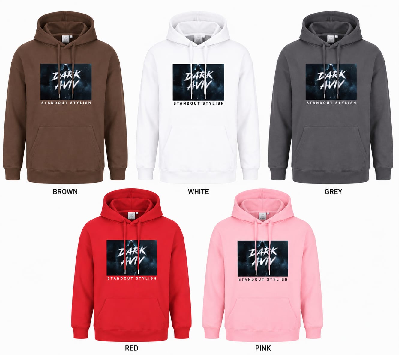 Hoodies — 5 Colorways